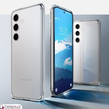 Silikoninis dėklas su kameros apsauga 2.0 mm storio - permatomas (Samsung S24 Plus) Silikoninis dėklas su kameros apsauga 2.0 mm storio - permatomas (Samsung S24 Plus)